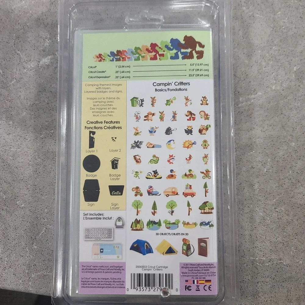 Cricut Cartridge Campin' Critters New Sealed Cartridge Camping Provo Craft